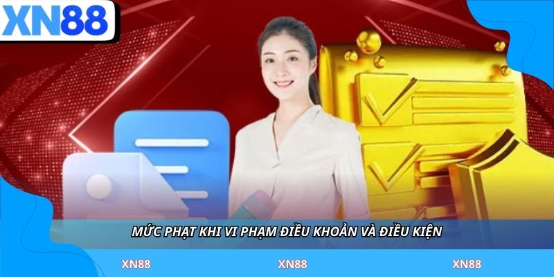 Mức phạt khi vi phạm điều khoản và điều kiện